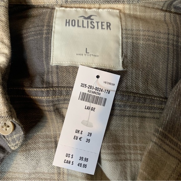 Hollister Long-Sleeve Button-Through Flannel Shirt - Picture 4 of 5